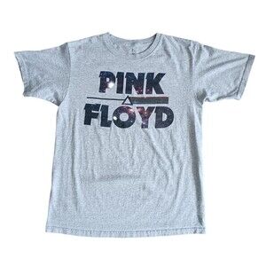 Pink Floyd Dark Side Of The Moon  T-Shirt Men's Medium Gray Short Sleeve